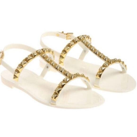 Stuart Weitzman Jelrose Studded Jelly Slingbacks - Size 5‎ - Picture 1 of 11